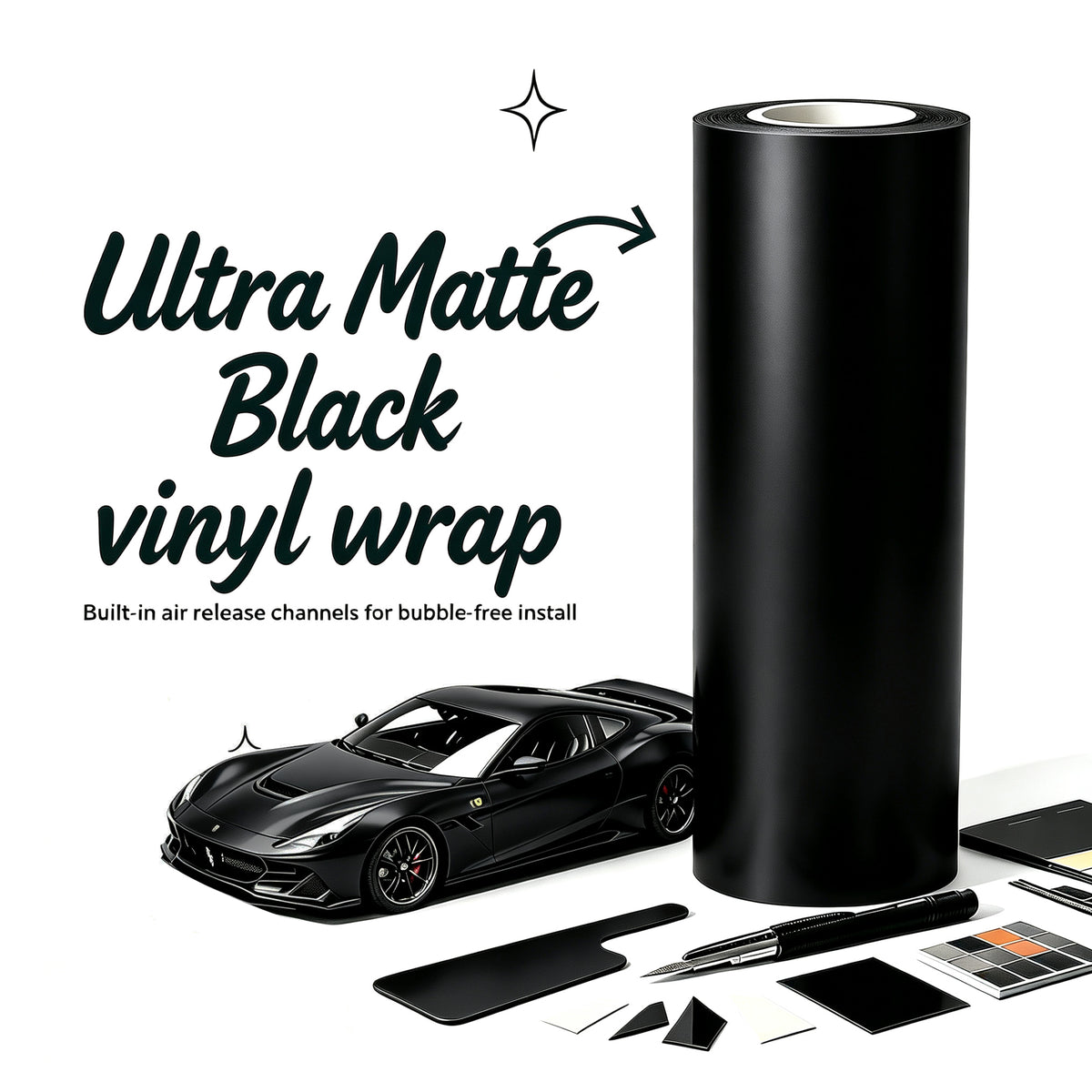 PBEE Black Matte Vinyl Wrap